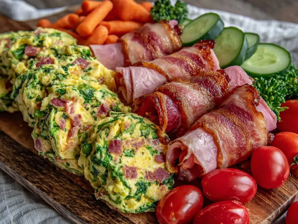 fresh green eggs and ham snack board preparation steps
