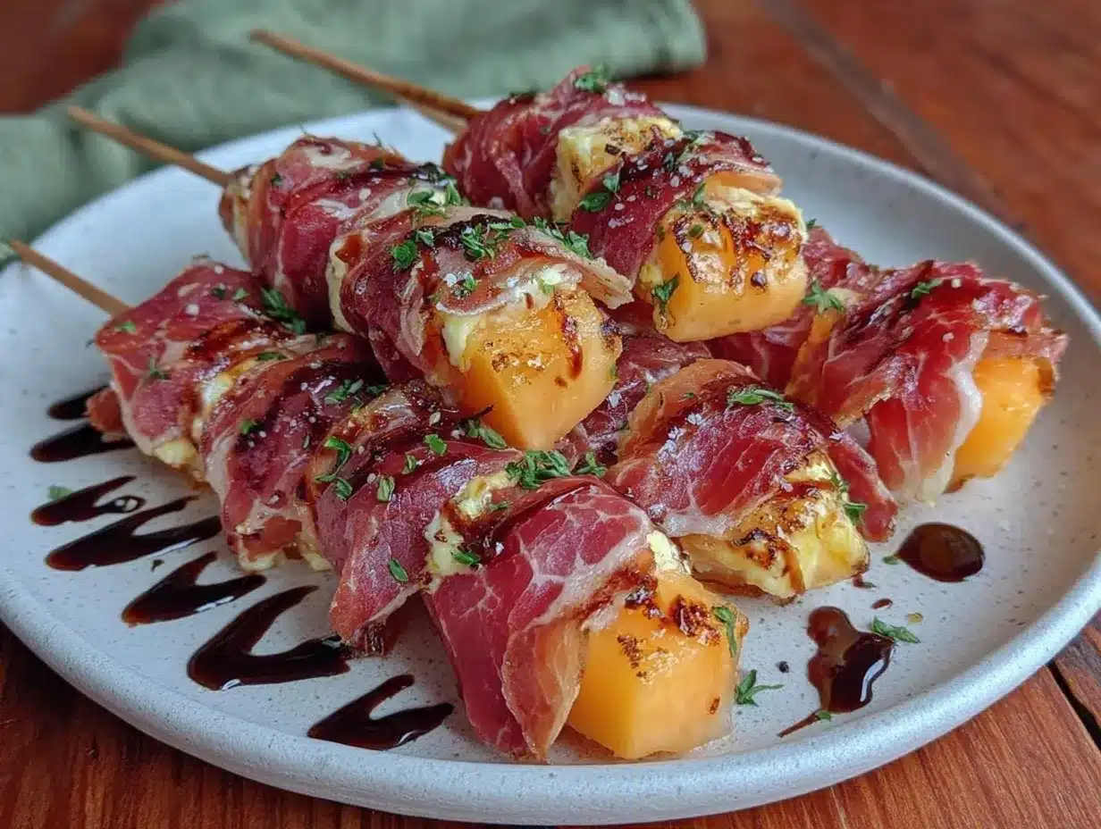 fresh prosciutto melon skewers preparation steps