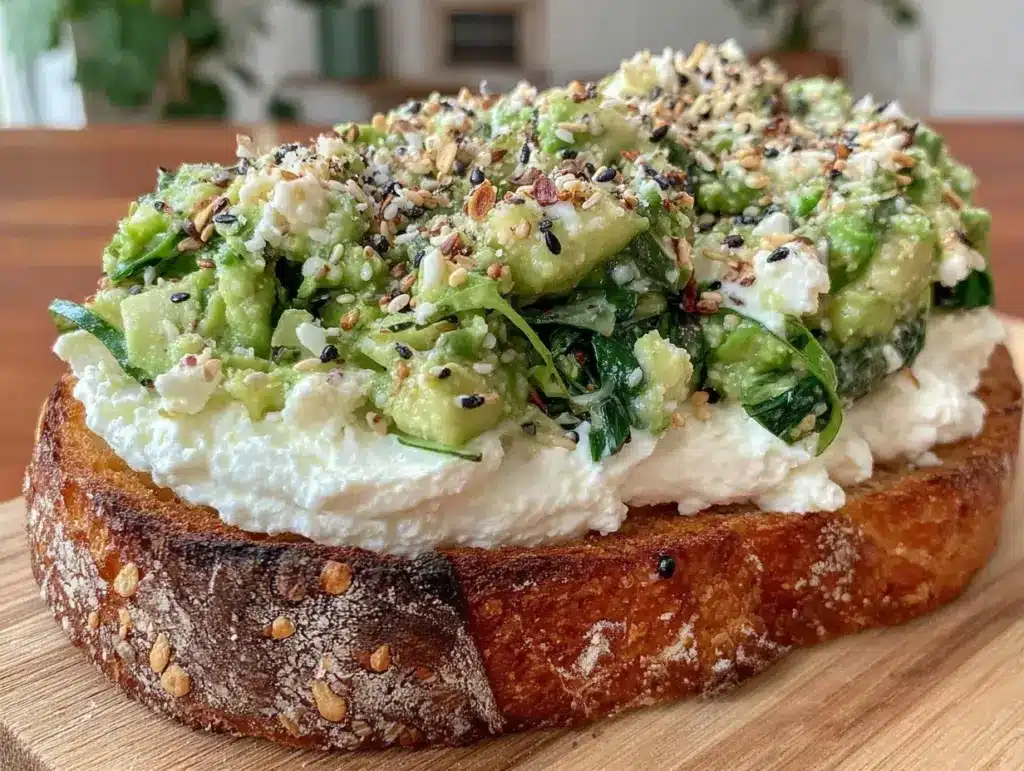 fresh smashed cucumber toast - featured image