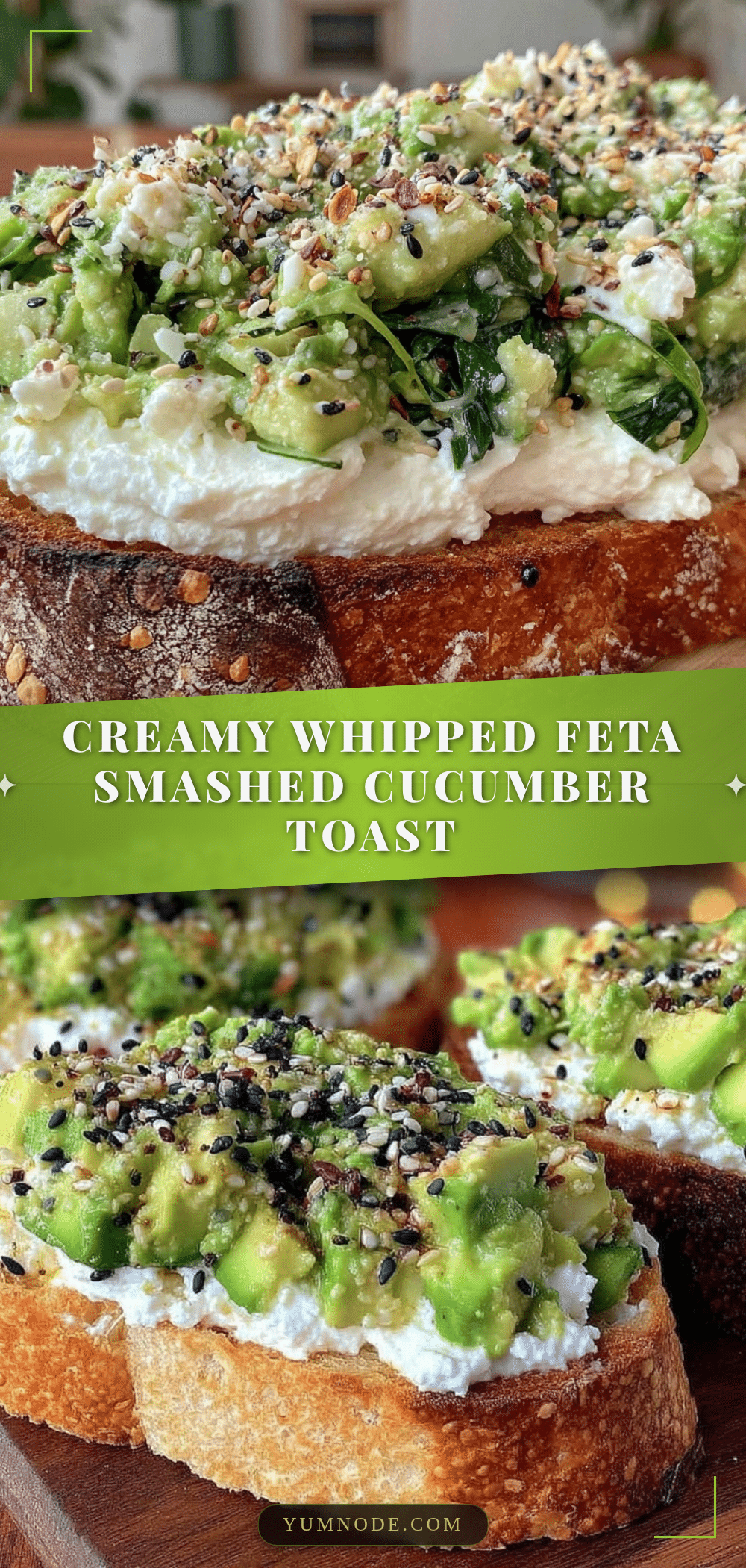 fresh smashed cucumber toast recipe