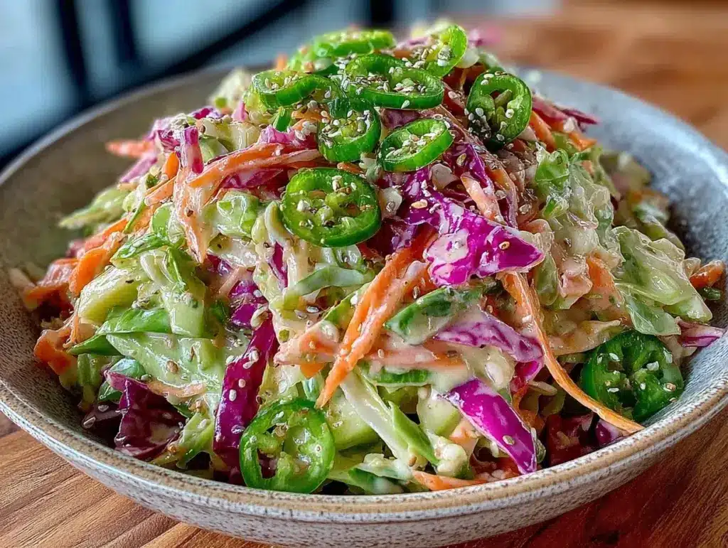 fresh sweet and tangy coleslaw - featured image