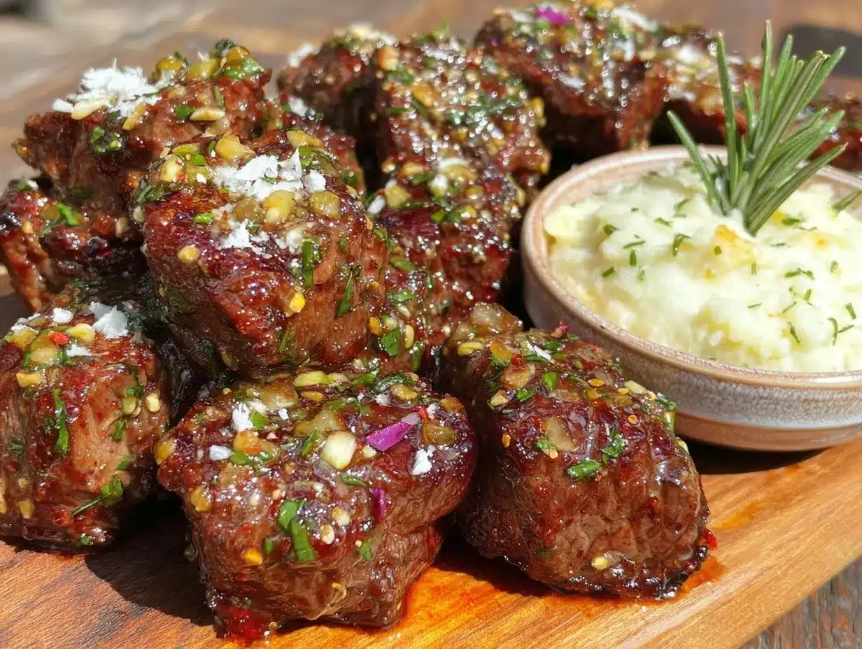 garlic butter steak bites preparation steps