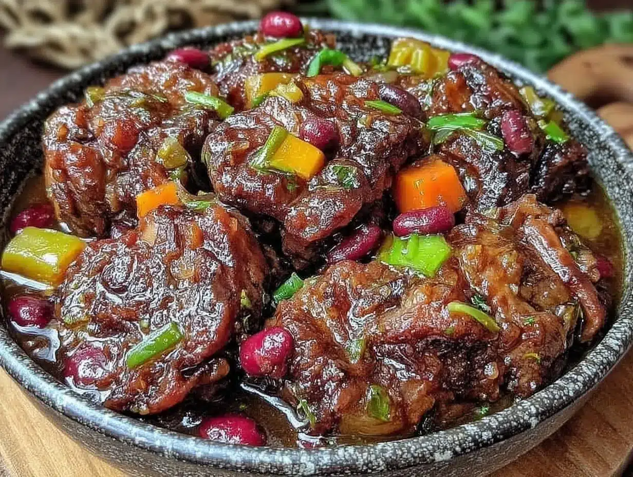 Jamaican oxtail stew preparation steps