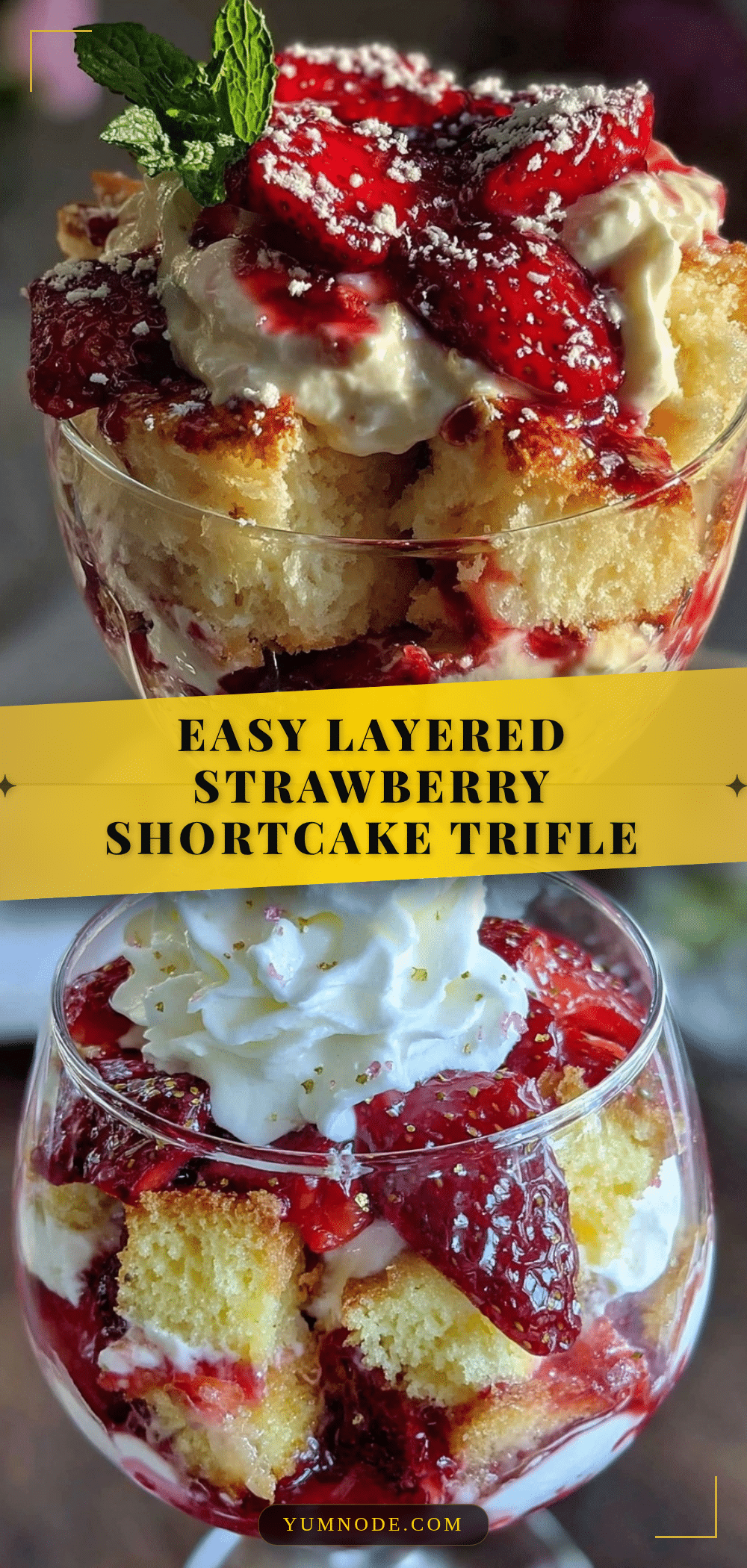 layered strawberry shortcake trifle recipe