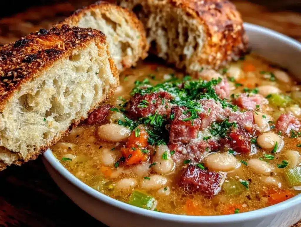 leftover ham and bean soup - featured image