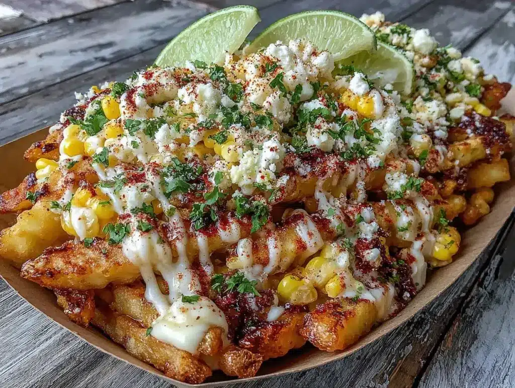 loaded elote fries - featured image