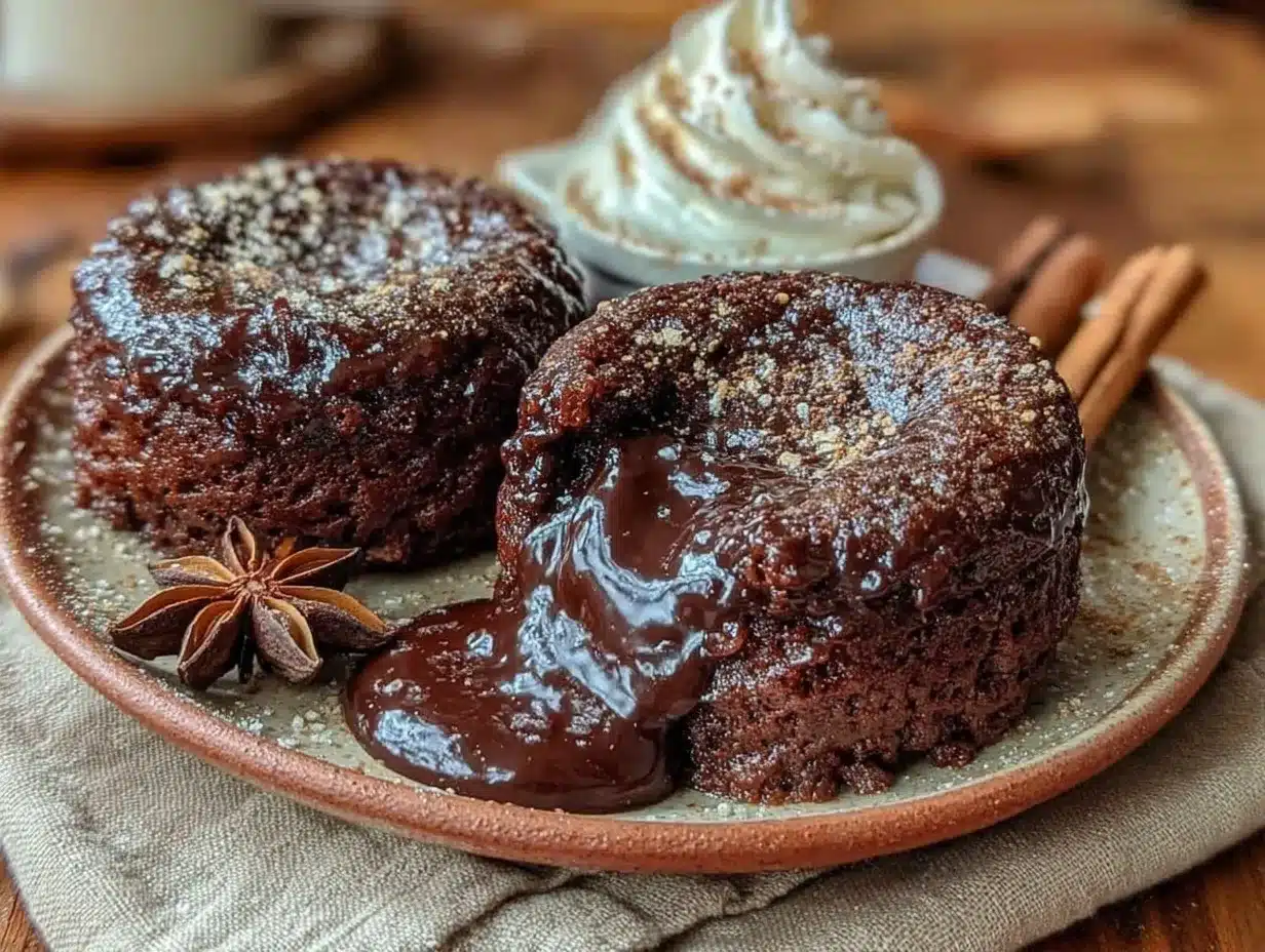 Mexican Hot Chocolate Lava Cake preparation steps