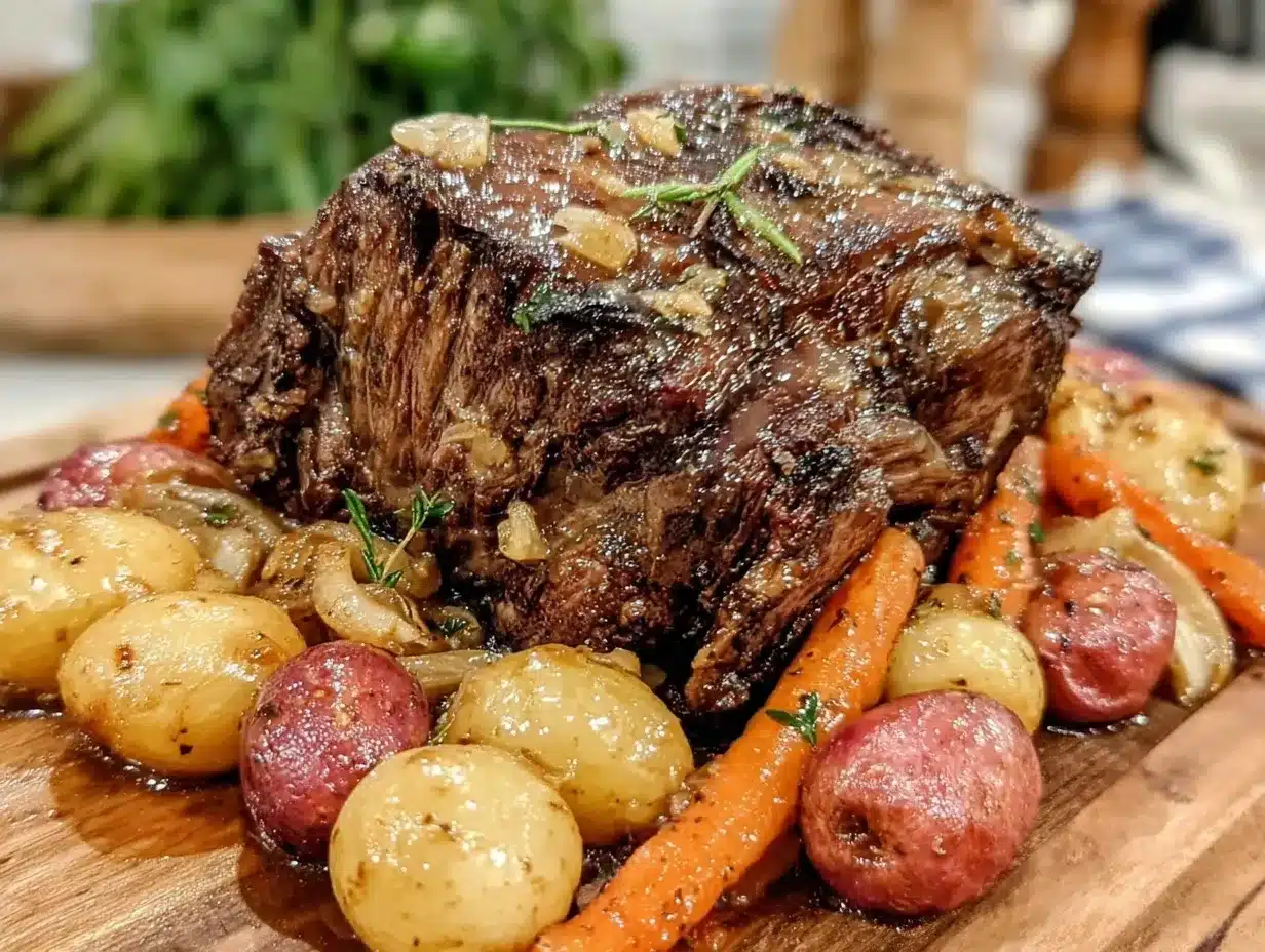 Ninja Foodi pot roast preparation steps