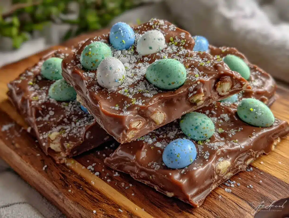 robin egg malted milk chocolate bark preparation steps