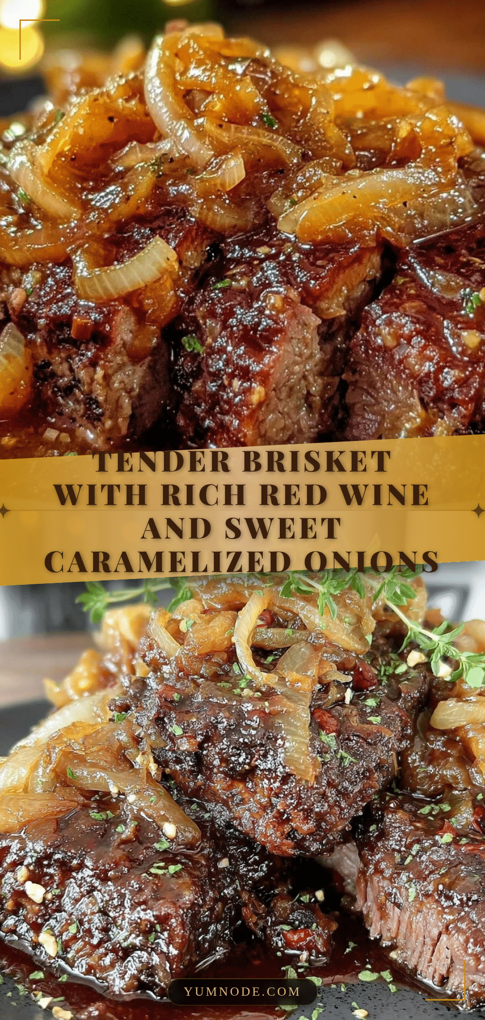 savory brisket with red wine and caramelized onions recipe