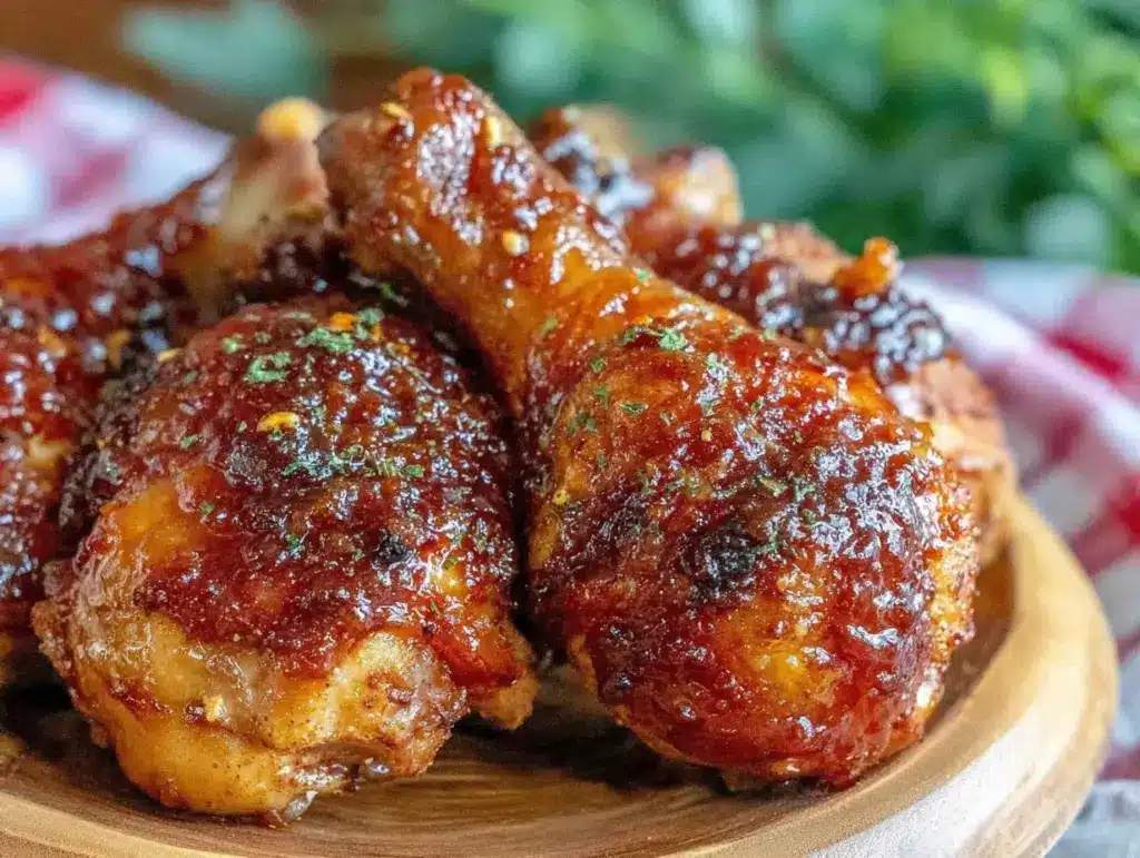savory crockpot honey garlic drumsticks - featured image