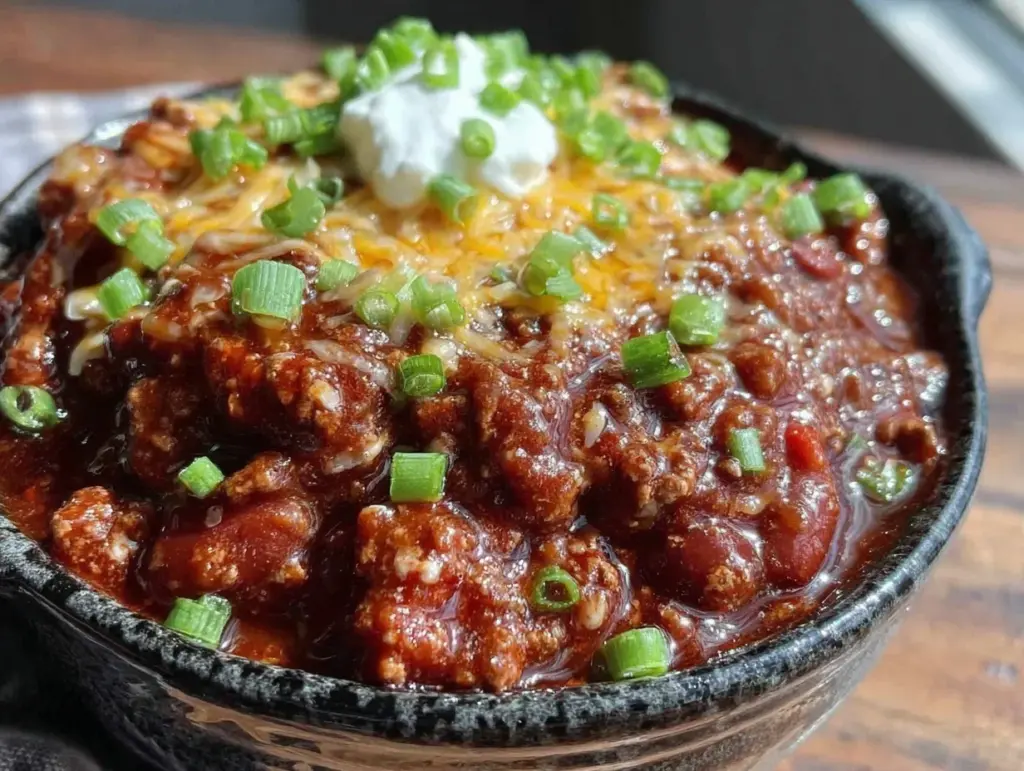 slow cooker tailgate chili - featured image