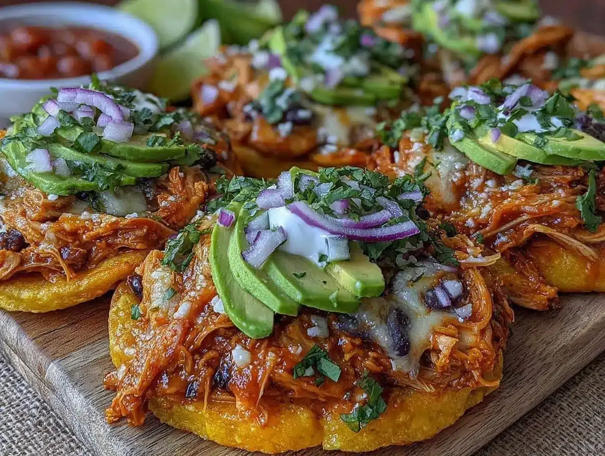 spicy chicken tinga tostadas preparation steps