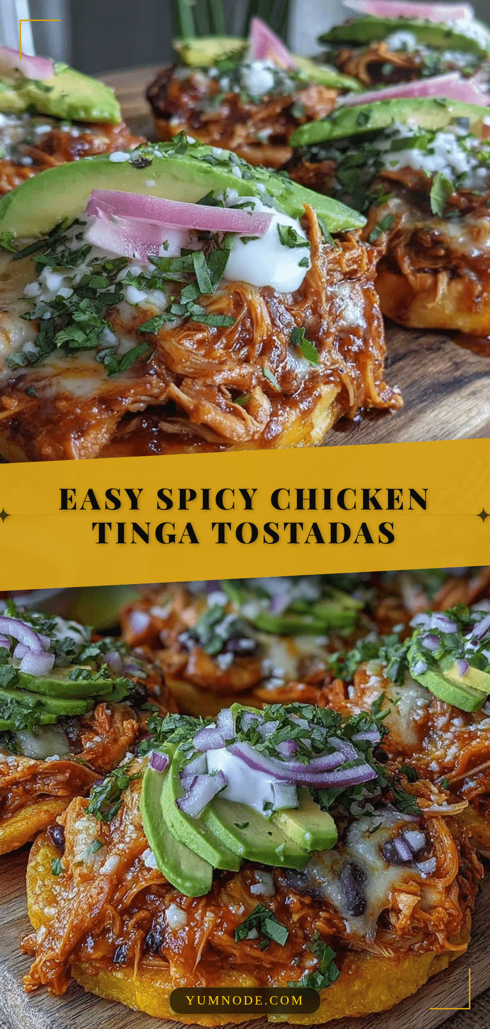 spicy chicken tinga tostadas recipe