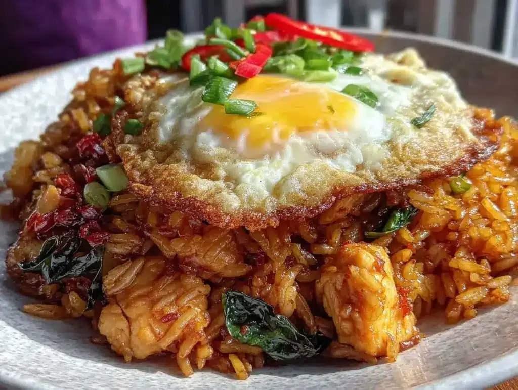 spicy thai basil fried rice - featured image
