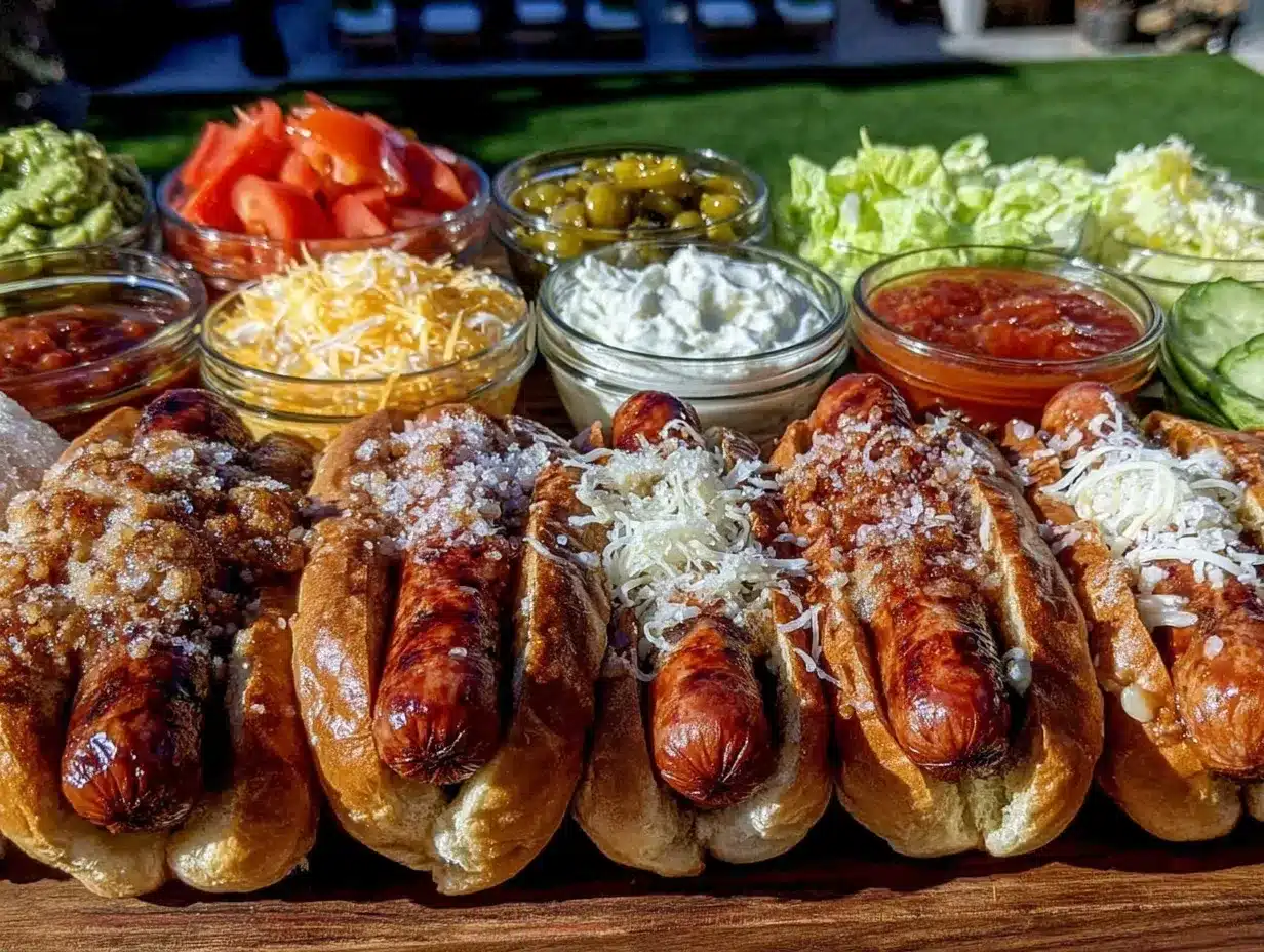 stadium hot dog bar setup preparation steps