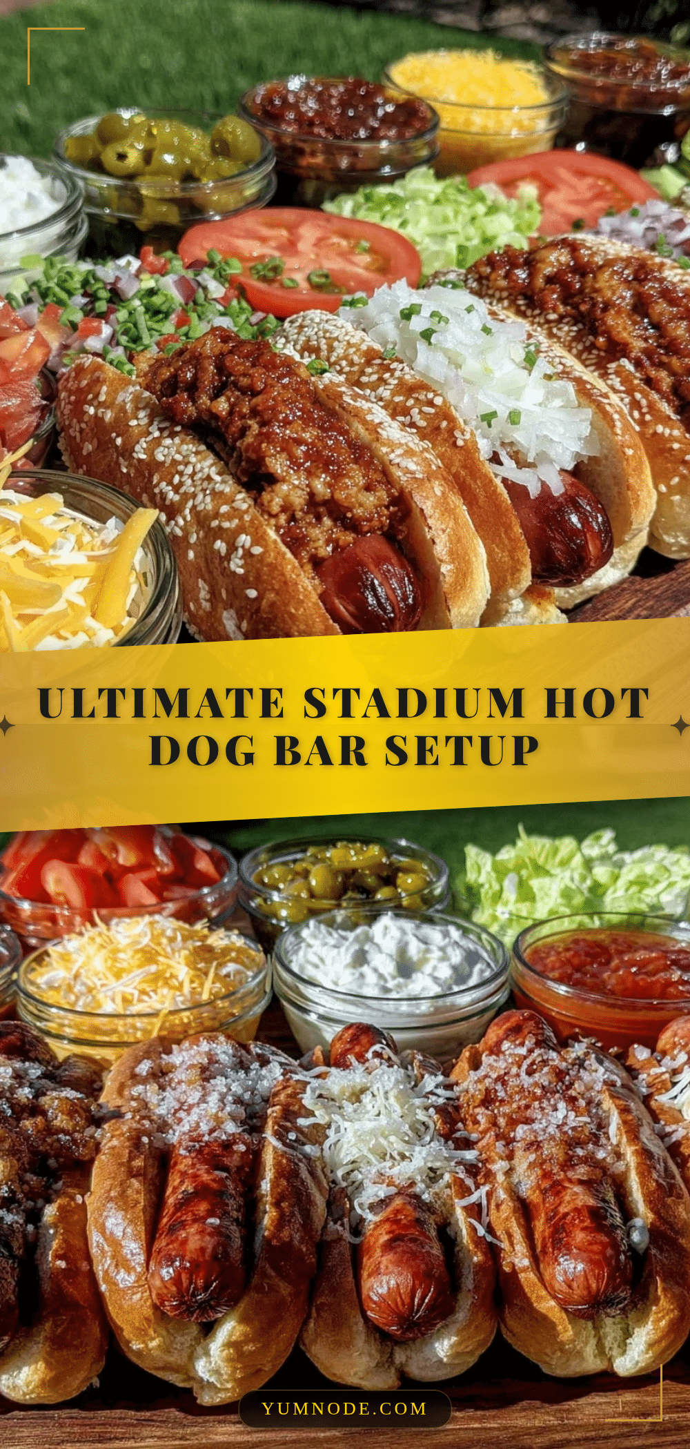 stadium hot dog bar setup recipe