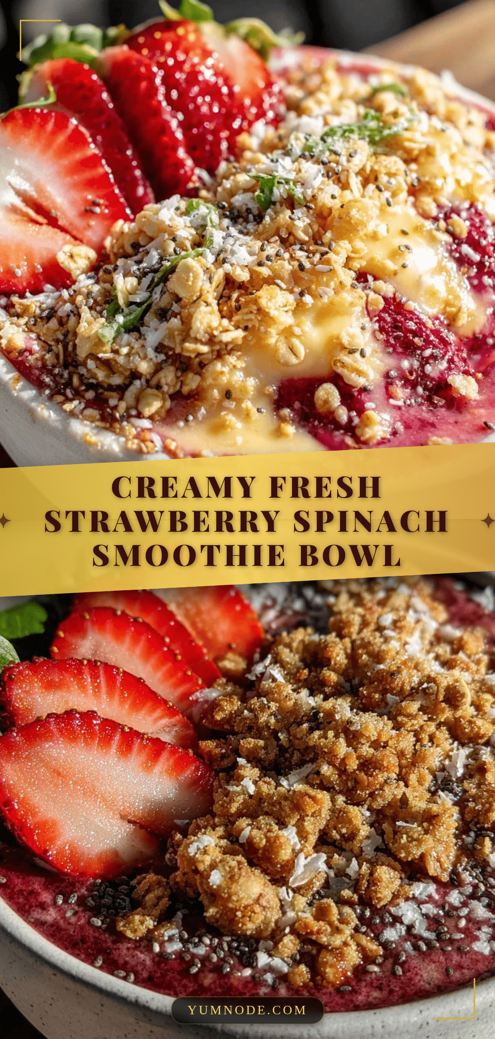 strawberry spinach smoothie bowl recipe