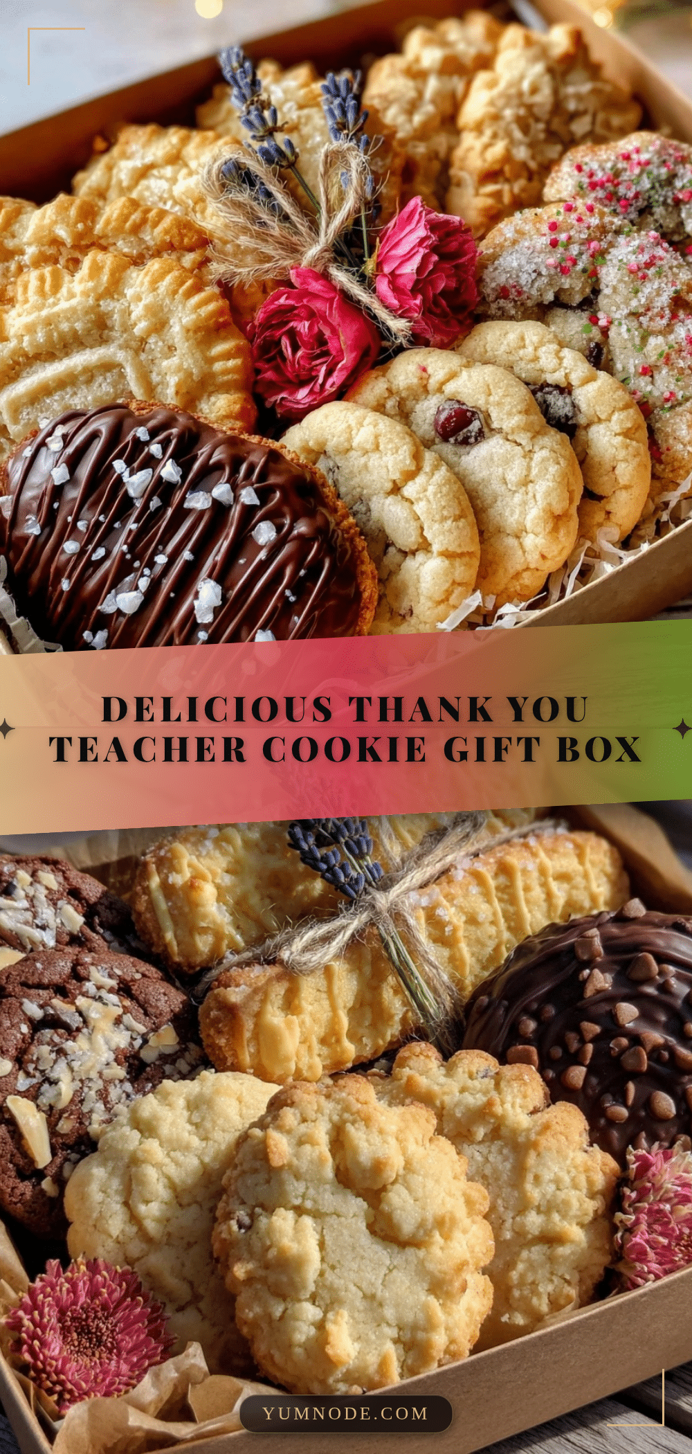 thank you teacher cookie gift box recipe