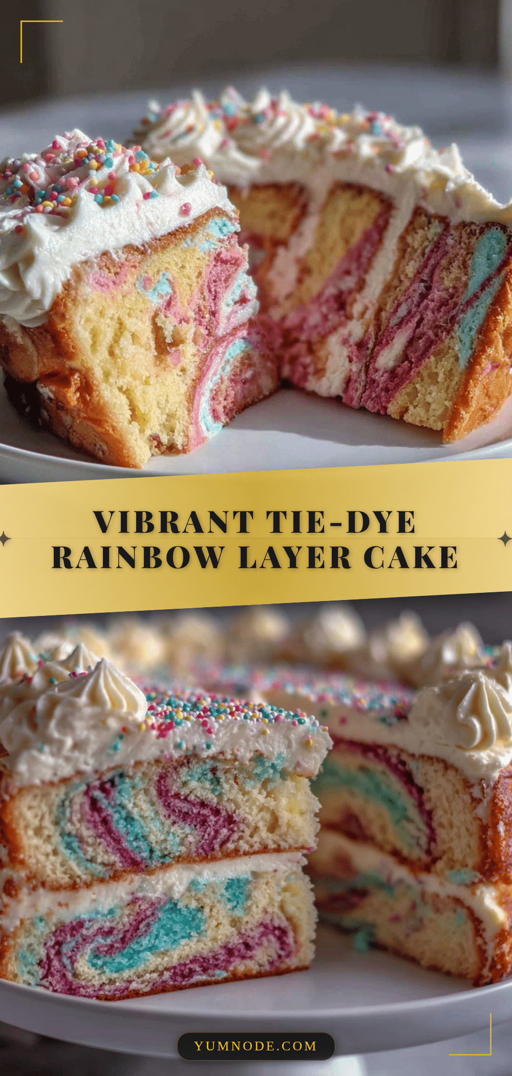tie-dye rainbow layer cake recipe