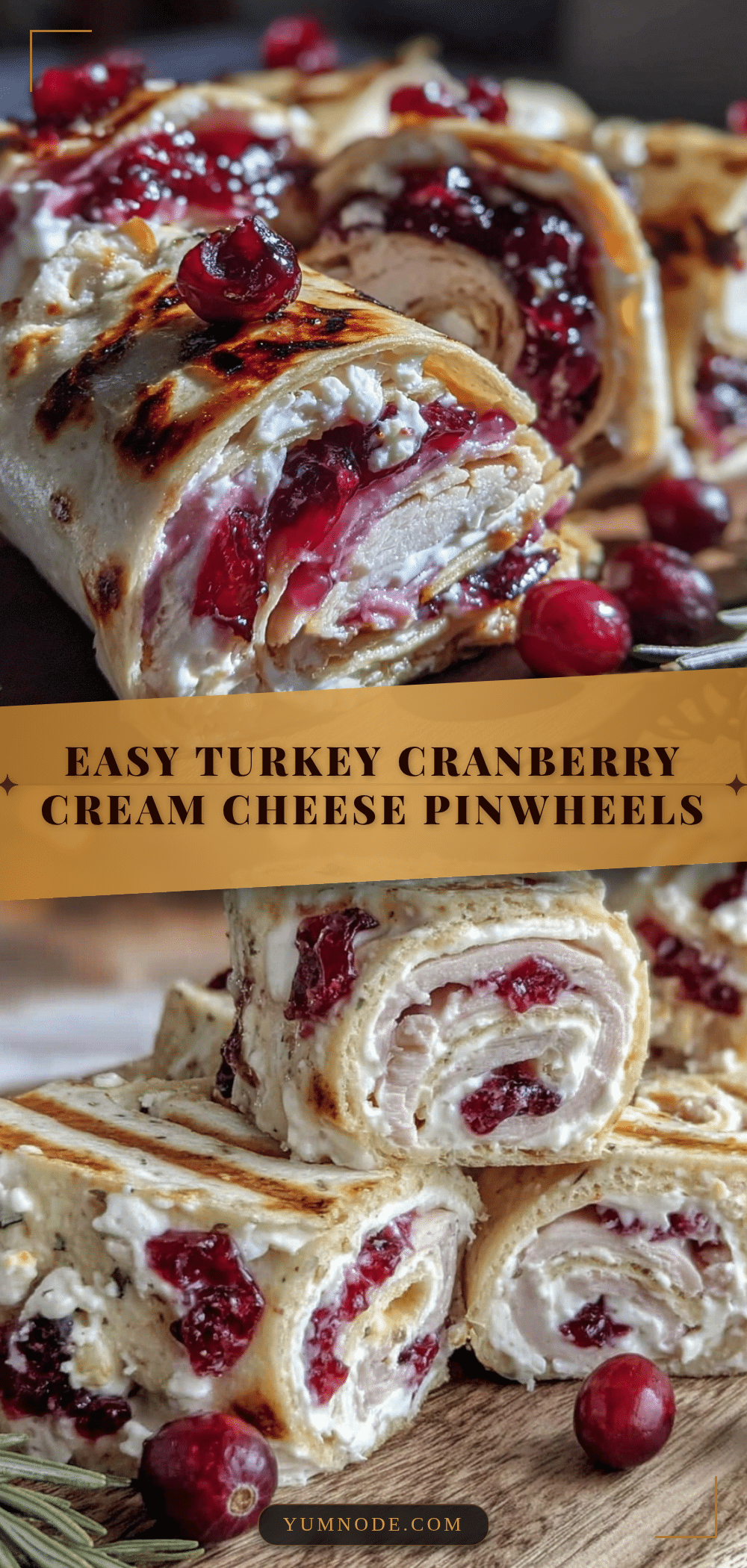turkey cranberry cream cheese pinwheel sandwiches recipe