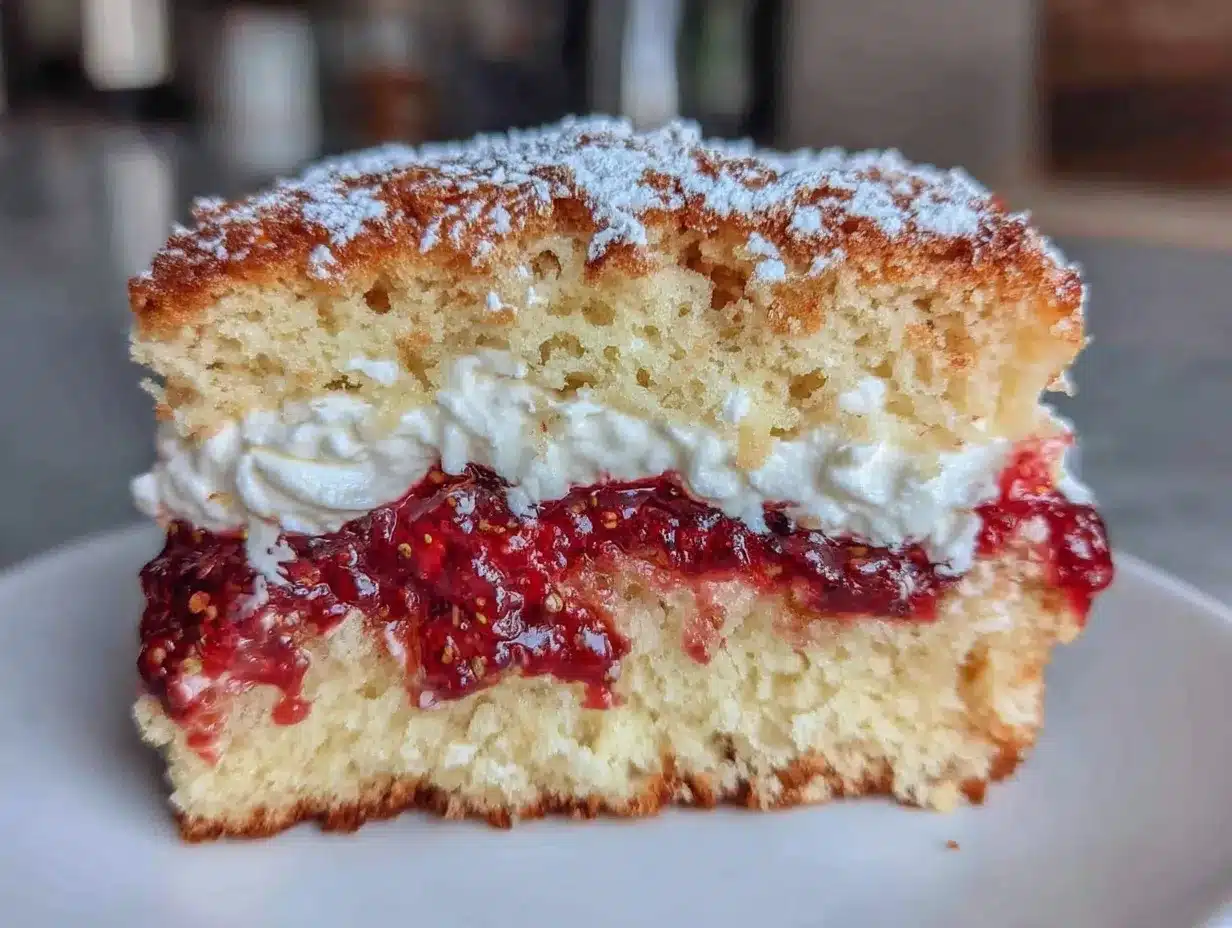Victoria sponge cake preparation steps