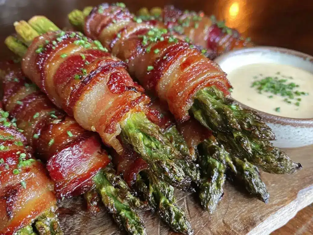 bacon-wrapped asparagus bundles - featured image
