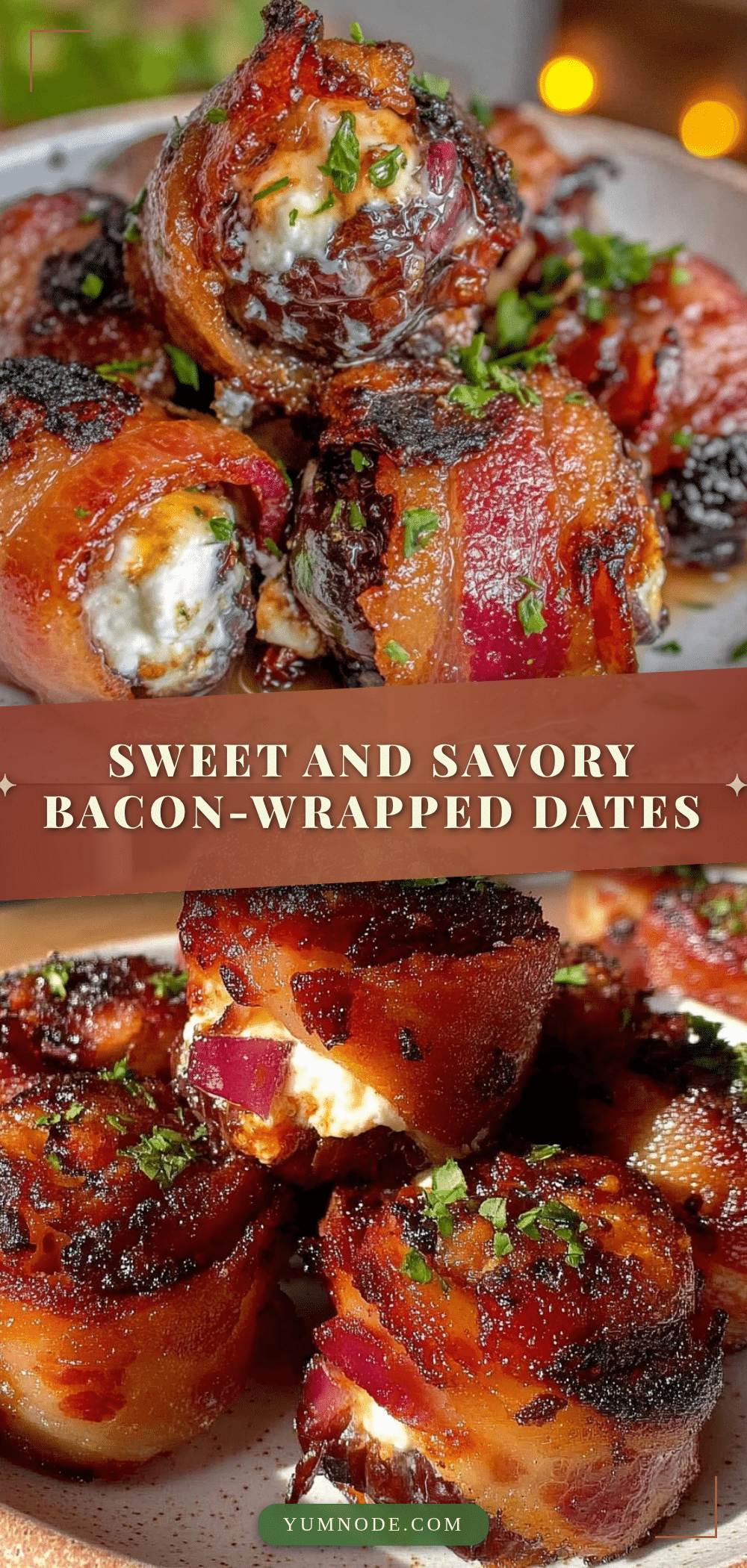 bacon-wrapped dates stuffed with creamy goat cheese recipe