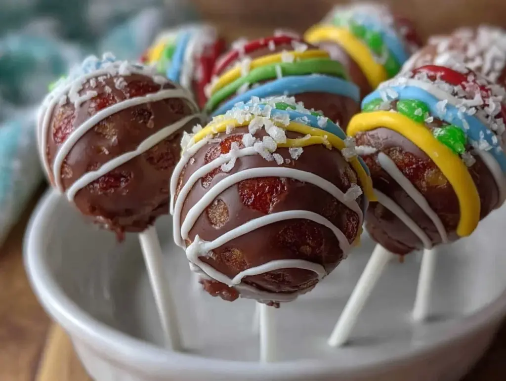 beach ball cake pops - featured image