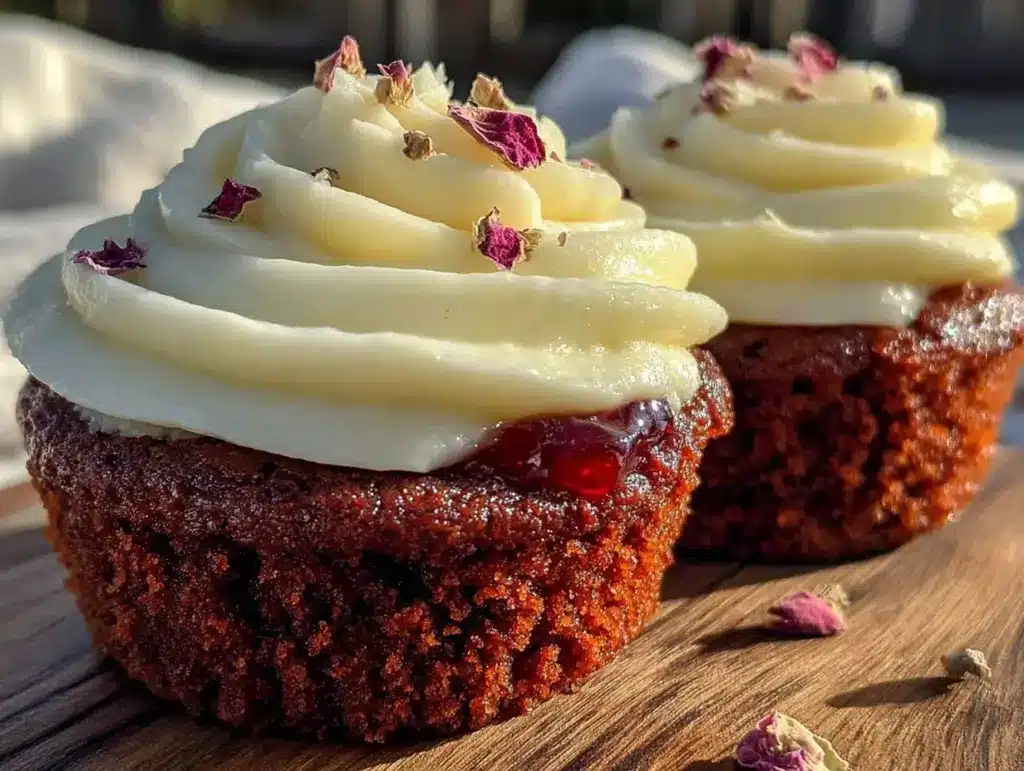 bleeding heart red velvet cupcakes - featured image