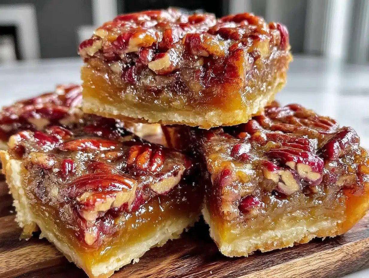 bourbon pecan pie bars preparation steps