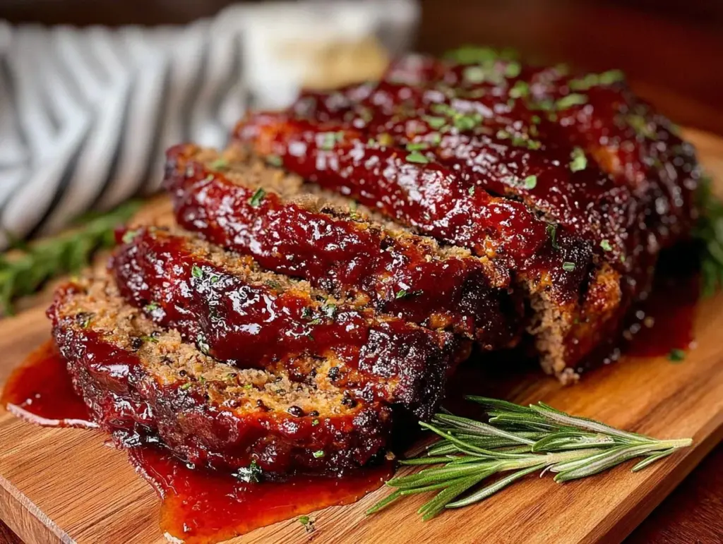 brown sugar glazed bbq meatloaf - featured image