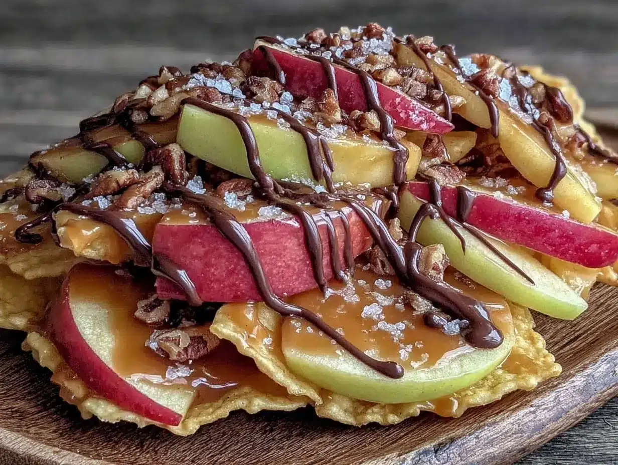 caramel apple nachos preparation steps