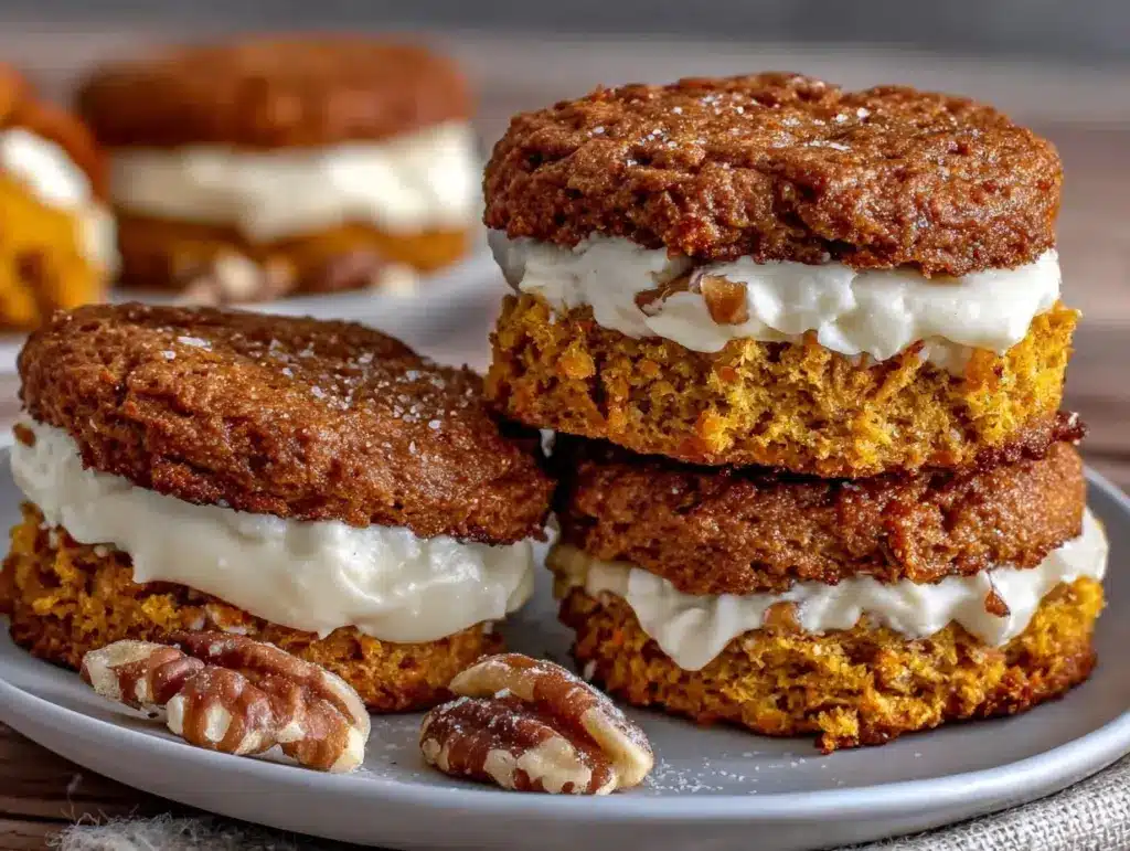 carrot cake cookie sandwiches - featured image