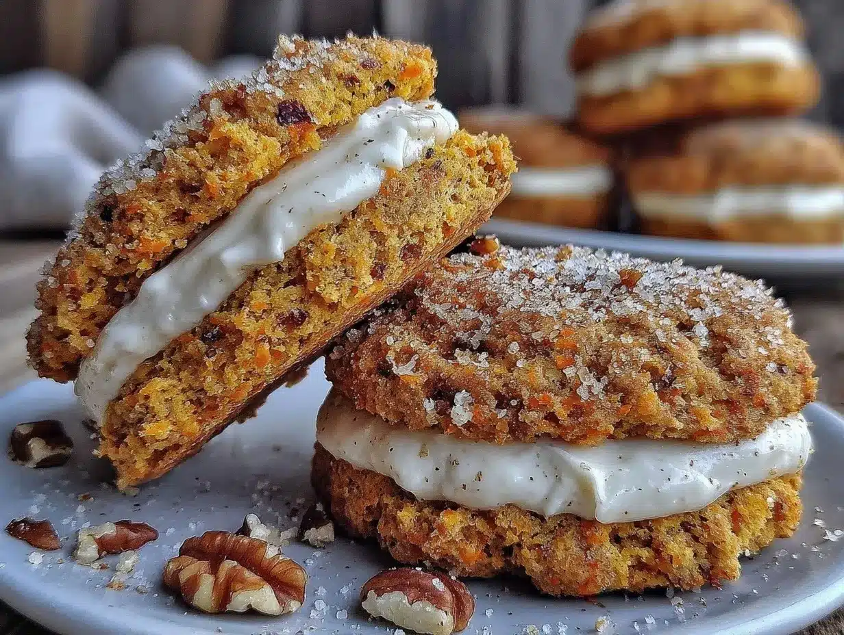 carrot cake cookie sandwiches preparation steps