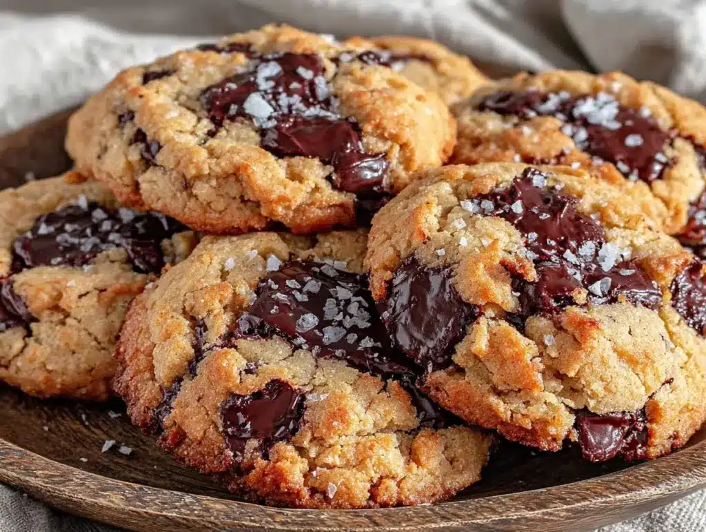 chewy almond flour chocolate chip cookies - featured image