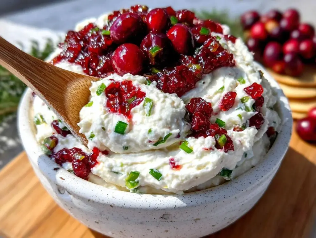 cranberry jalapeño cream cheese dip - featured image