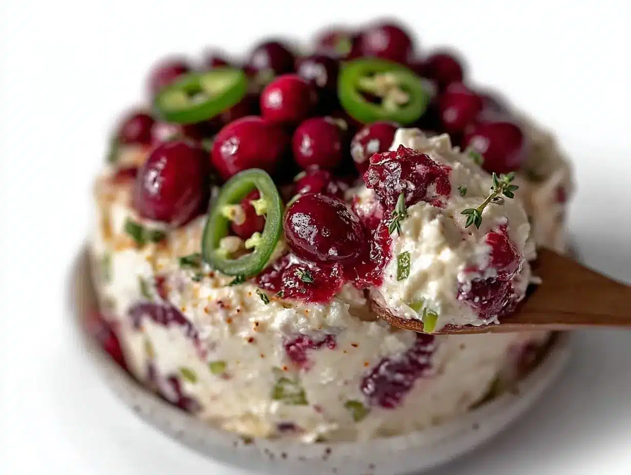 cranberry jalapeño cream cheese dip preparation steps