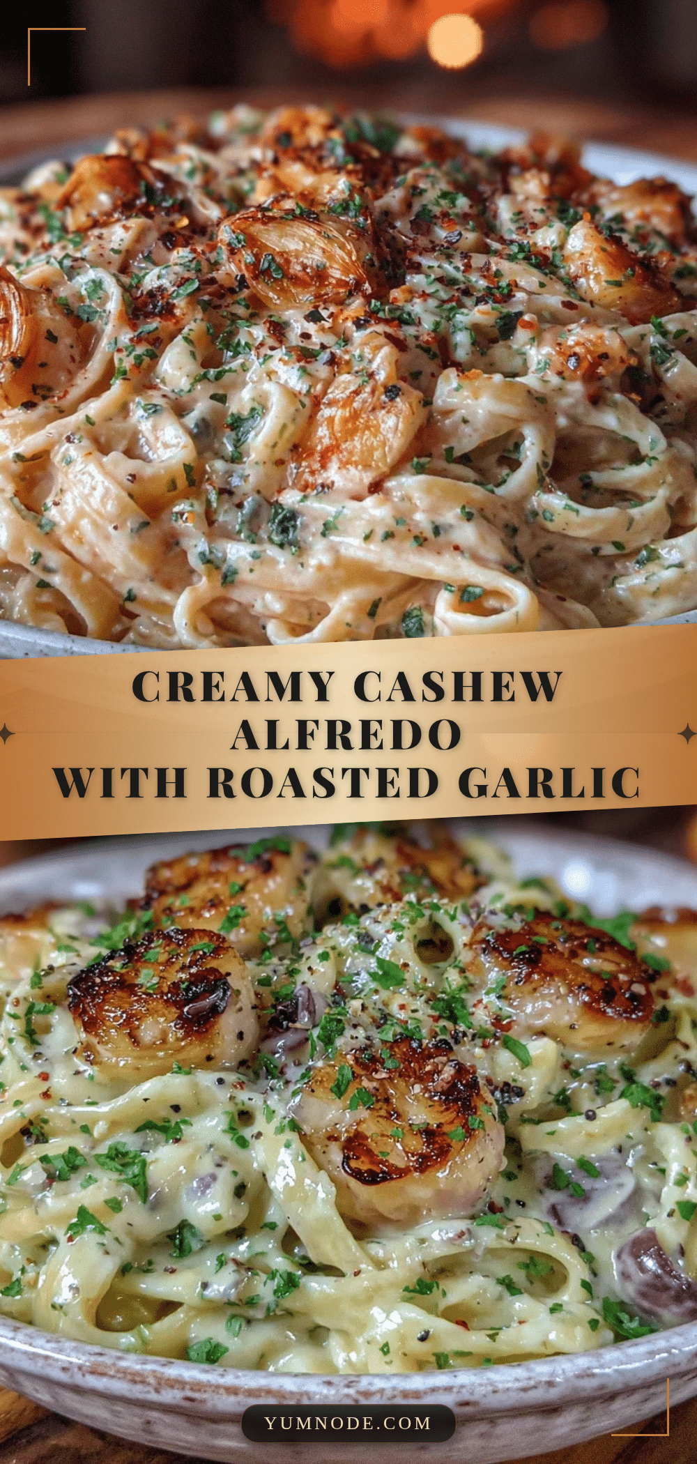 creamy cashew cream Alfredo pasta recipe