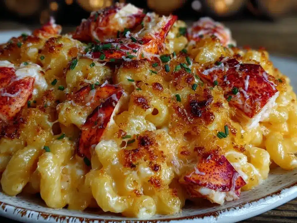 creamy lobster mac and cheese for two - featured image