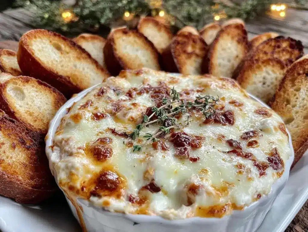 creamy marry me chicken dip - featured image
