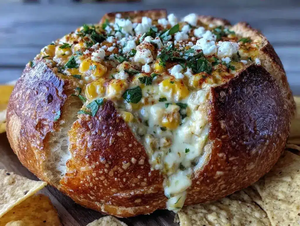 creamy mexican street corn dip - featured image