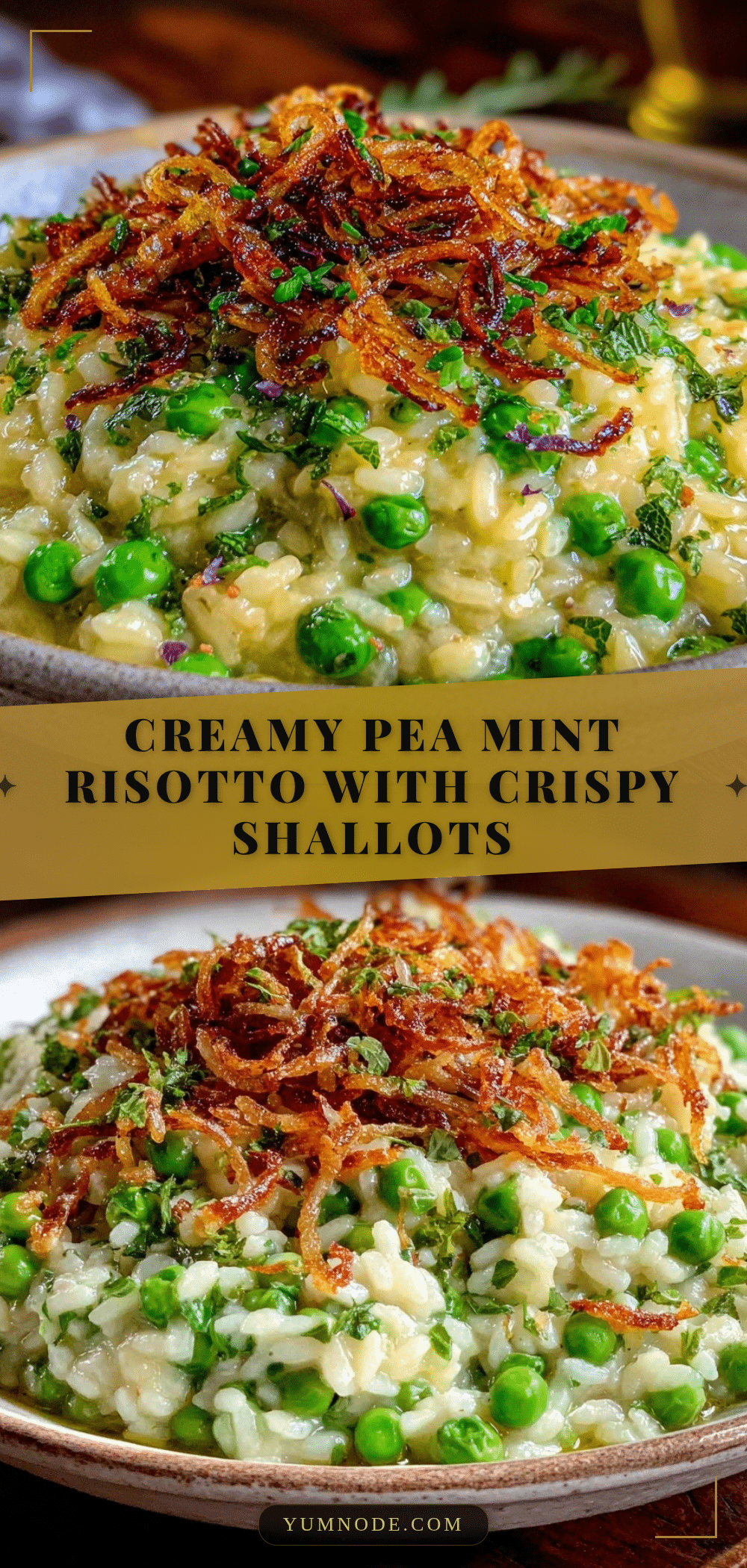 creamy pea and mint risotto recipe