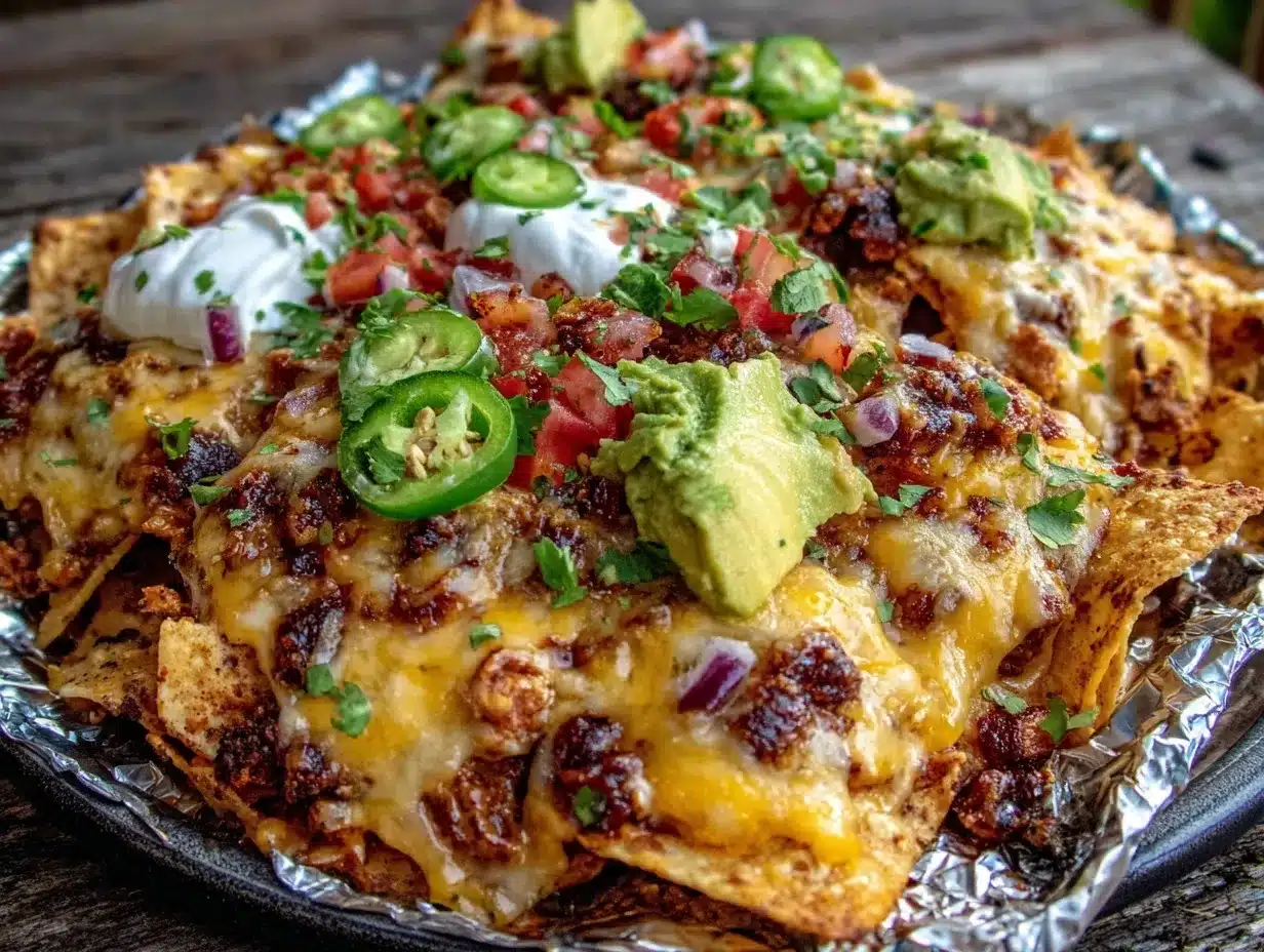 crispy campfire foil packet nachos preparation steps