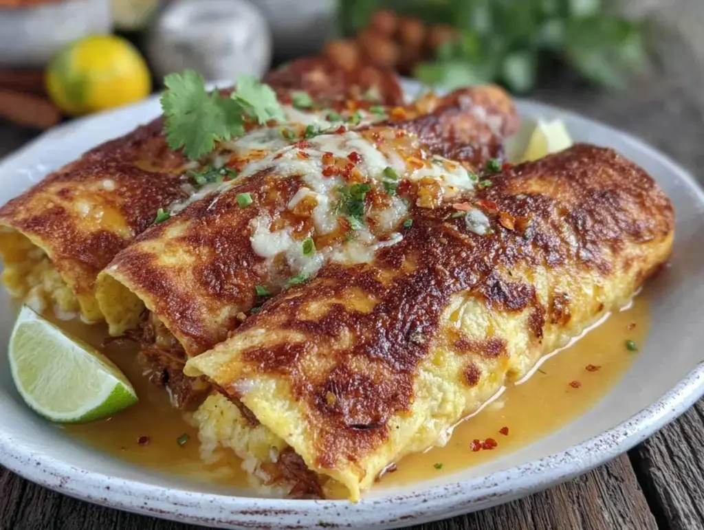 crispy carnitas enchiladas - featured image