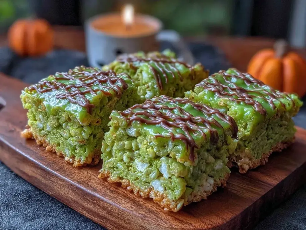 Crispy Frankenstein Rice Krispie Treats - featured image