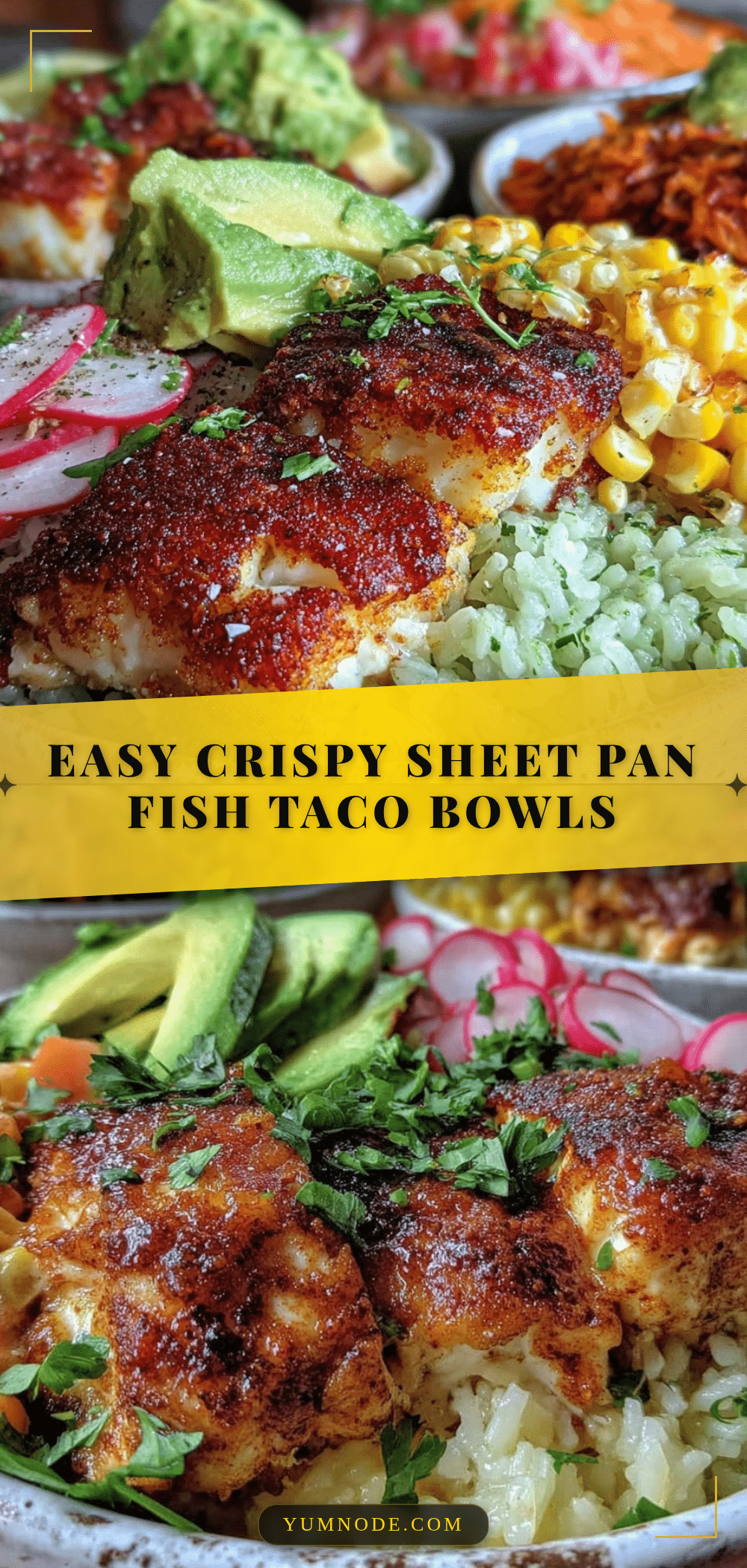 crispy sheet pan fish taco bowls recipe