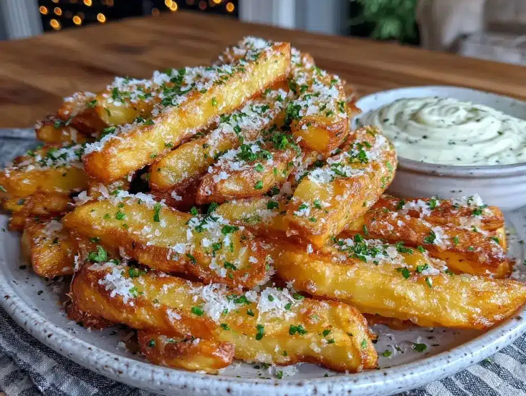 crispy truffle parmesan fries - featured image