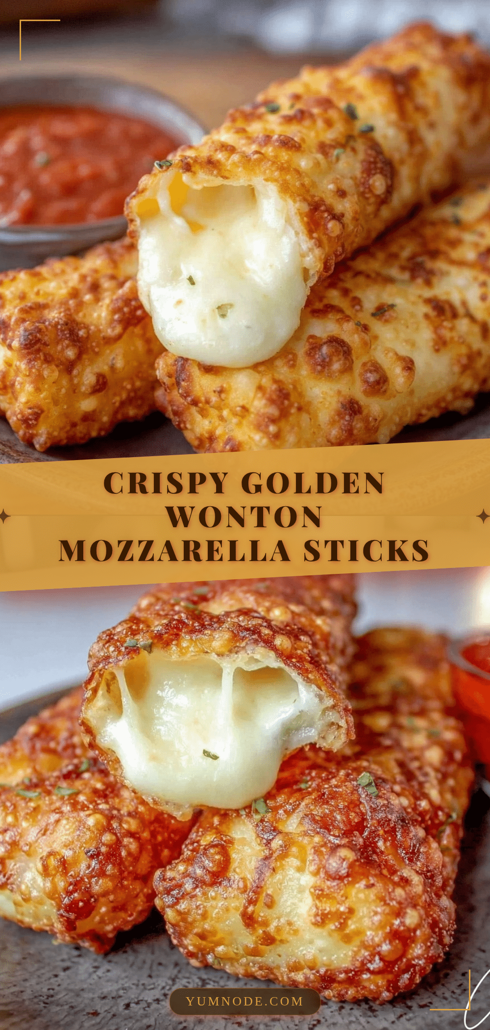 crispy wonton mozzarella sticks recipe