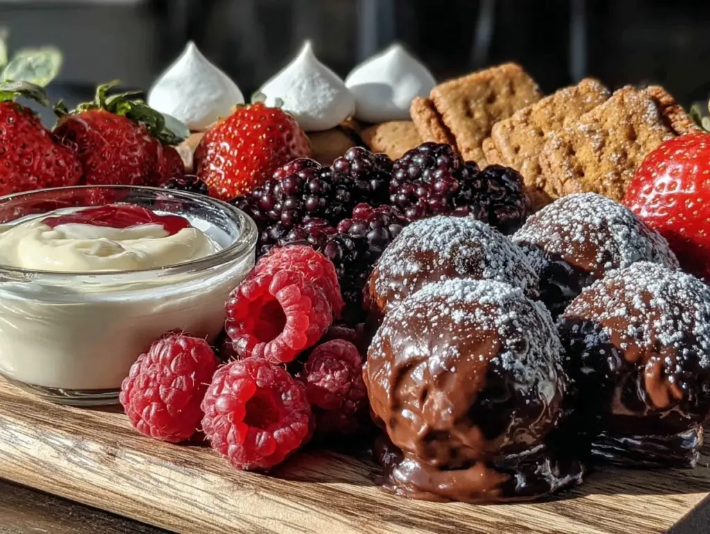 date night dessert charcuterie board for two - featured image